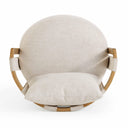 Paolo Textured Contract-Grade Weave Fabric Swivel Accent Chair