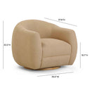 Judy Boucle Swivel Accent Chair