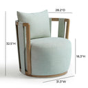 Paolo Textured Contract-Grade Weave Fabric Swivel Accent Chair