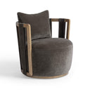 Paolo Upcycled Contract-Grade Fabric Swivel Accent Chair