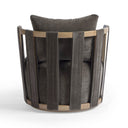 Paolo Upcycled Contract-Grade Fabric Swivel Accent Chair