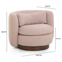 Nura Contract-Grade Chenille Swivel Accent Chair