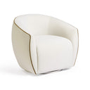 Jordan Contrast Piping Performance Velvet Swivel Accent Chair