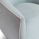 Jordan Contrast Piping Performance Velvet Swivel Accent Chair