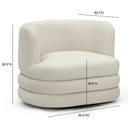 Astor Performance Faux Mohair Swivel Hotel Lounge Chair
