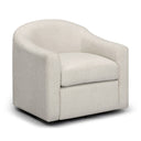 Thao Contract-Grade Basketweave Fabric Swivel Accent Chair
