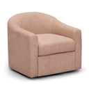 Thao Contract-Grade Basketweave Fabric Swivel Accent Chair