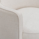 Passe Cream Upcycled Performance Linen Swivel Accent Chair