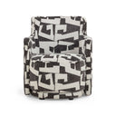 Passe Black Performance Jacquard Swivel Accent Chair
