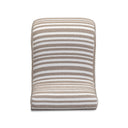 Senna Taupe Organic Stripes Contract-Grade Jacquard Fabric Accent Chair