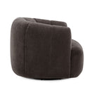 Jasmine Upcycled Contract-Grade Basketweave Fabric Swivel Accent Chair