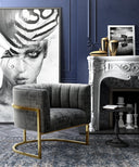Magnolia Performance Velvet Accent Chair - Gold Base