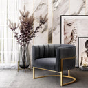 Magnolia Performance Velvet Accent Chair - Gold Base