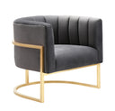 Magnolia Performance Velvet Accent Chair - Gold Base
