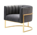 Magnolia Performance Velvet Accent Chair - Gold Base