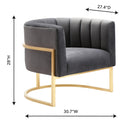 Magnolia Performance Velvet Accent Chair - Gold Base