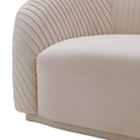Yara 90.6" Pleated Performance Velvet Sofa
