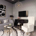 Alina Performance Velvet Tall Tufted Back Chair by TOV Furniture, view 2