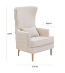 Alina Performance Velvet Tall Tufted Back Chair by TOV Furniture, view 7