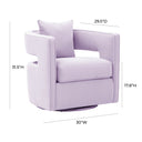 Kennedy Performance Velvet Swivel Accent Chair