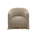 Shag Me Performance Vegan Leather Swivel Accent Chair