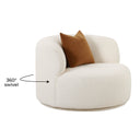 Fickle Swivel Accent Chair by TOV Furniture, view 4