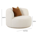 Fickle Swivel Accent Chair by TOV Furniture, view 7