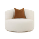 Fickle Cream Performance Boucle Swivel Chair