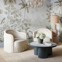 Pamela Cream Performance Boucle Tasseled Lounge Accent Chair