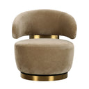 Austin Upcycled Contract-Grade Fabric Swivel Accent Chair