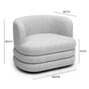 Astor Heavy Performance Boucle Swivel Hotel Lounge Chair