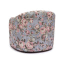 Pamela Spring Floral Print Performance Fabric Tasseled Lounge Accent Chair