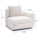 Perry Cream Performance Chenille Modular Corner Chair