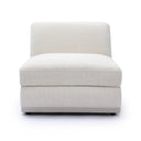 Perry Cream Performance Chenille Modular Armless Chair