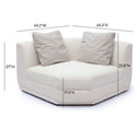 Perry Cream Performance Chenille Modular Wedge Corner Chair