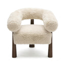 Spara Contract-Grade Straight Vegan Shearling Accent Chair