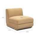 Perry Tan Modular Armless Chair by TOV Furniture, view 6