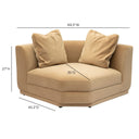 Perry Tan Modular Corner Wedge by TOV Furniture, view 6