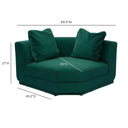 Perry Deep Green Modular Corner Wedge by TOV Furniture, view 6
