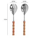 Bamboozled Stainless Steel Salad Serving Spoons - Set of 2