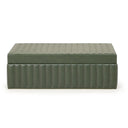 Eton Ribbed Green Vegan Leather Contract-Grade Storage Box