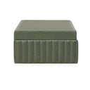 Eton Ribbed Green Vegan Leather Contract-Grade Storage Box