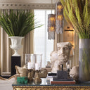 Smoke Glass Palm Chandelier Sahure