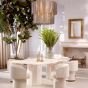 Beige Swivel Dining Chair Marly