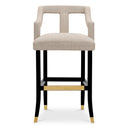 Beige Cut-Out Bar Stool Roumier