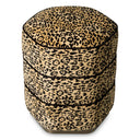 Leopard Fabric Stool Roosevelt