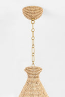 Vintage Gold Leaf Tallman Pendant 20" by Hudson Valley, view 8