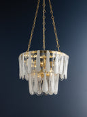 Vintage Gold Leaf Tappan Chandelier 26" by Hudson Valley, view 3