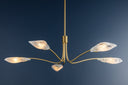 Aged Brass Tenafly Chandelier 56" by Hudson Valley, view 5