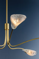 Aged Brass Tenafly Chandelier 56" by Hudson Valley, view 4
